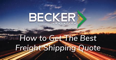 Freight Shipping Quotes 